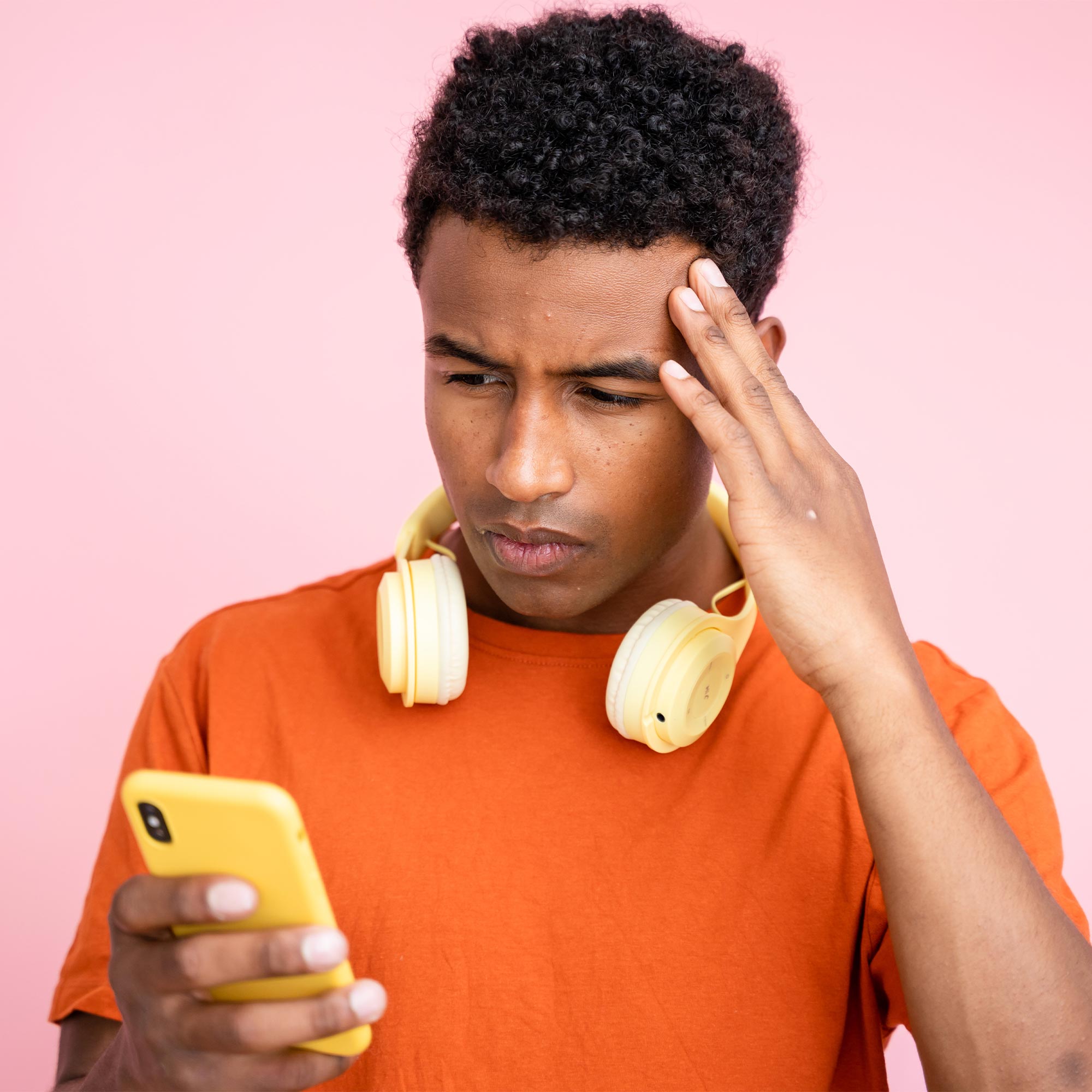 a man holding a phone