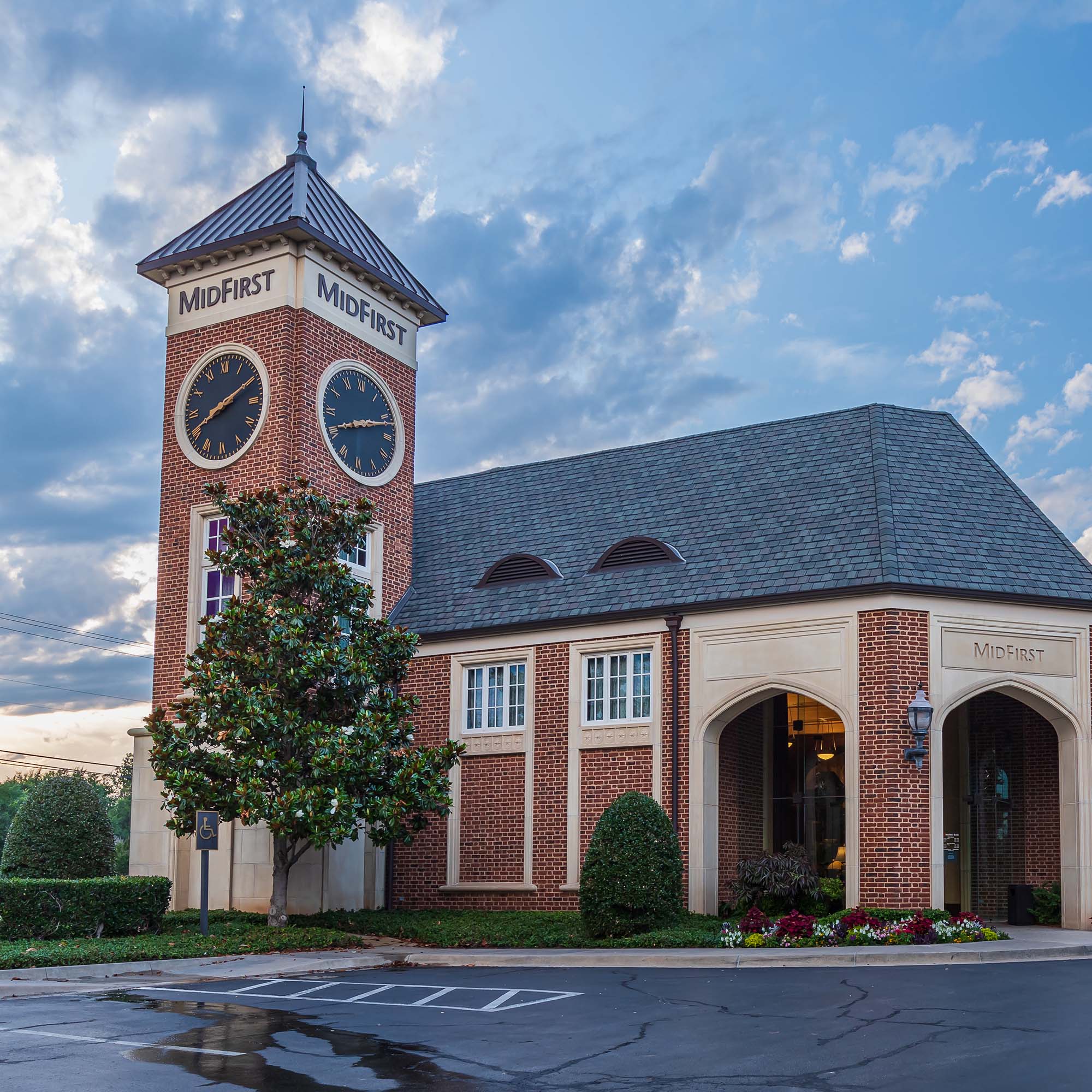 a building with a clock tower