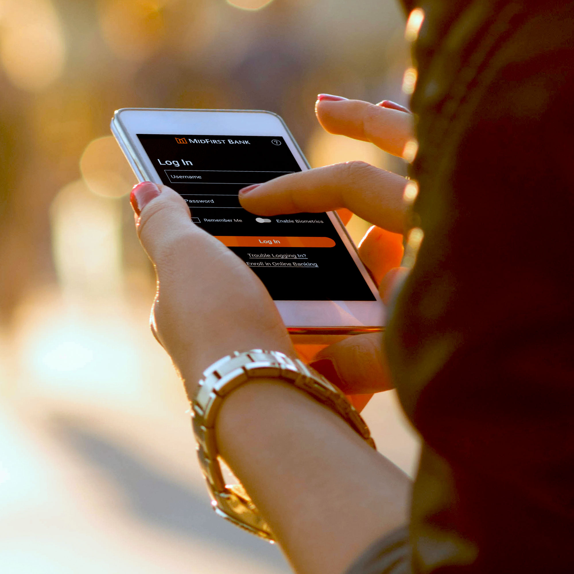 a person holding a phone