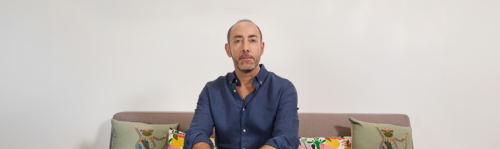a man sitting on a couch