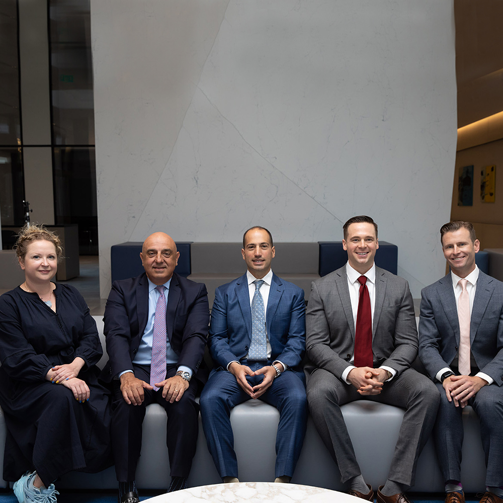 a group of people sitting on a couch