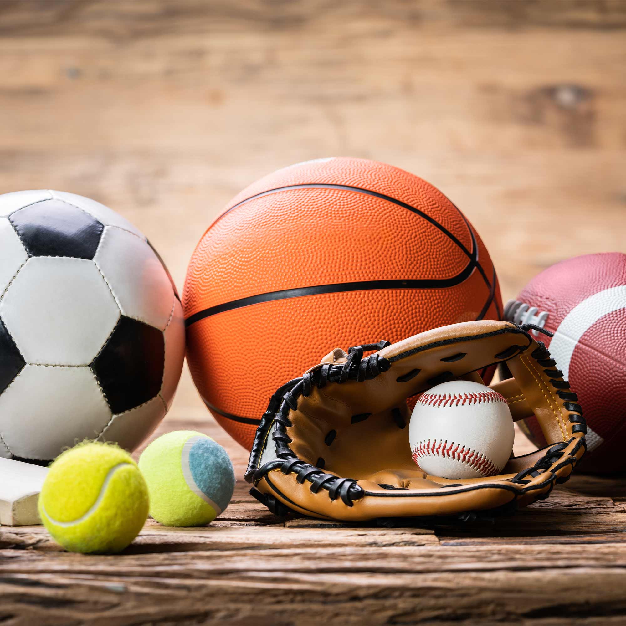 a man holding a football