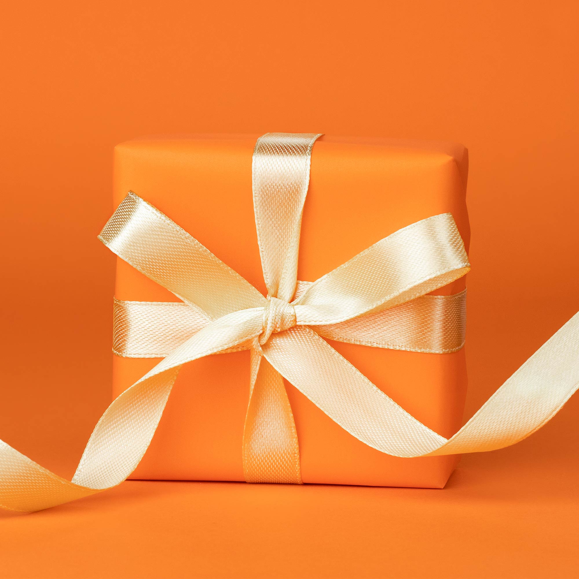 a box with a bow
