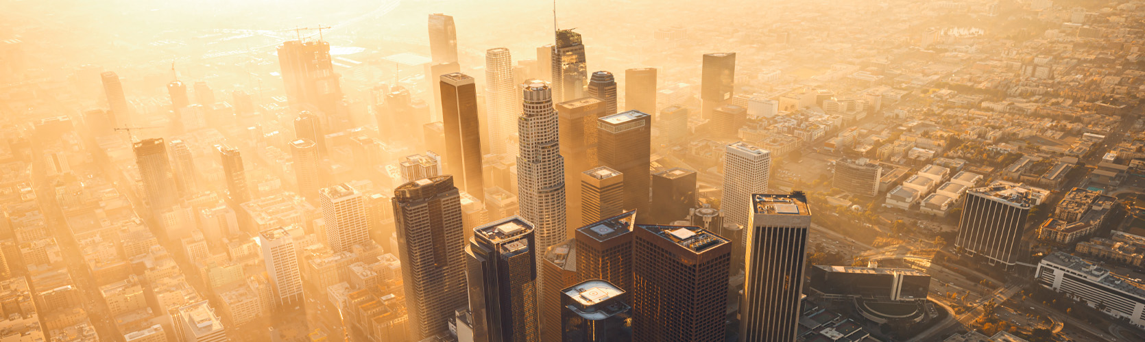 a city with tall buildings